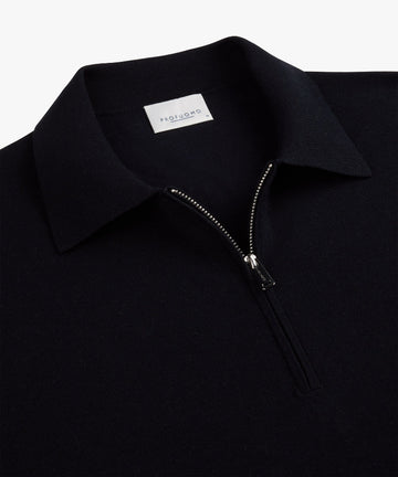 Half Zip Pullover Collar Navy