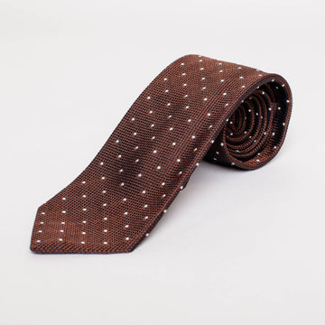 Krawatte Dots Braun