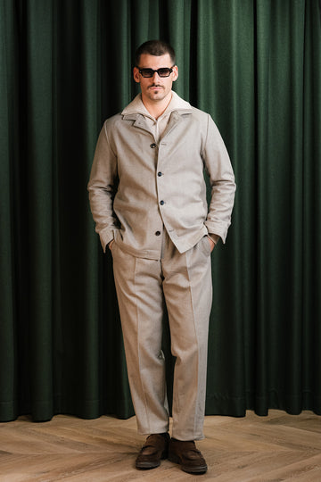 Overshirt Herringbone Braun