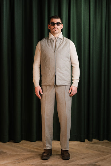 Bodywarmer Herringbone Beige