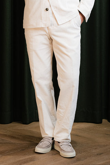 Hose Cord Off White Straight Cut