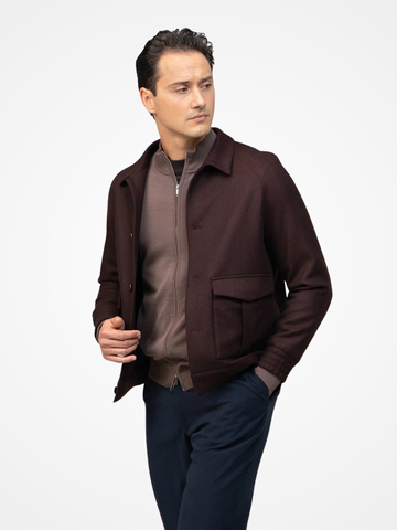Bomber aus Wolle Burgundy