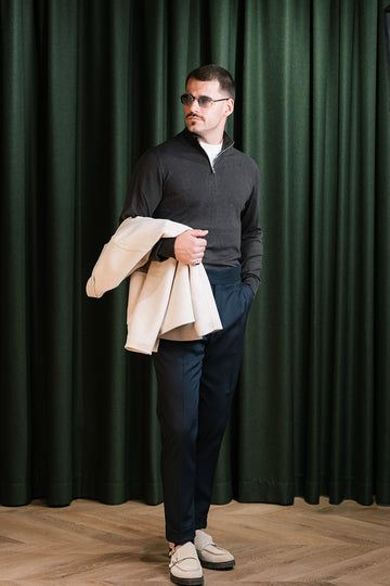 Half Zip Pullover Braun