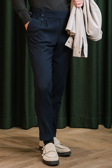 Hose Seersucker Navy