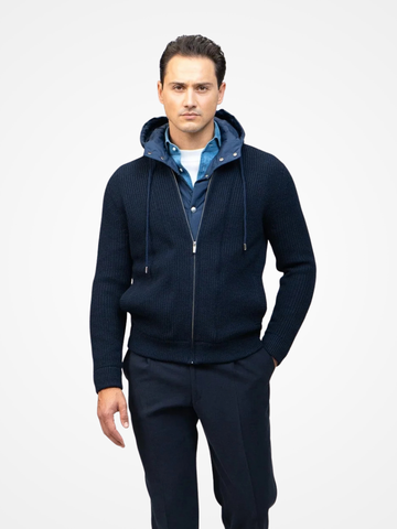 Strickjacke Mit Kapuze