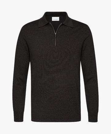 Half Zip Pullover Collar Braun