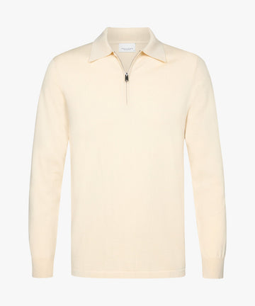 Half Zip Pullover Collar Off White
