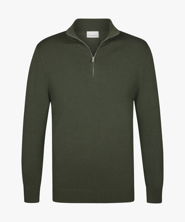 Half Zip Pullover Olive Green