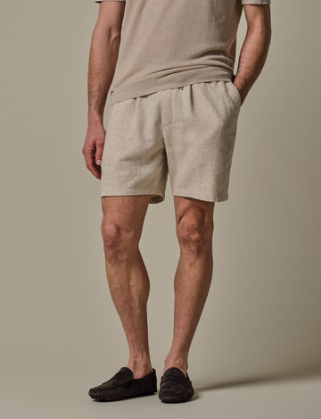 Leinen Shorts Beige