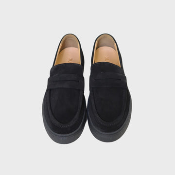 Suede Penny Loafer Black