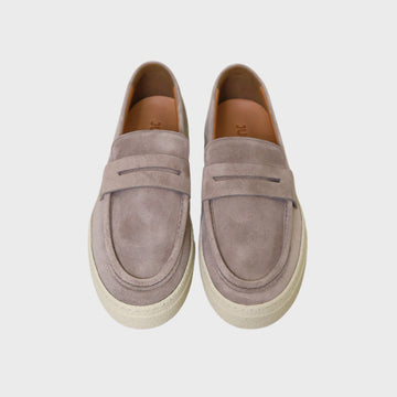 Suede Penny Loafer Etoupe