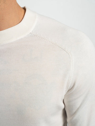 Knit Crewneck LS White