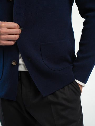 Knit Blazer Navy