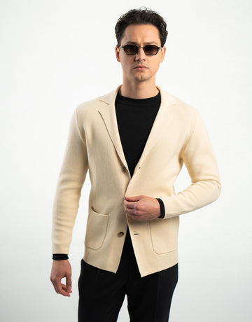 Knit Blazer Beige