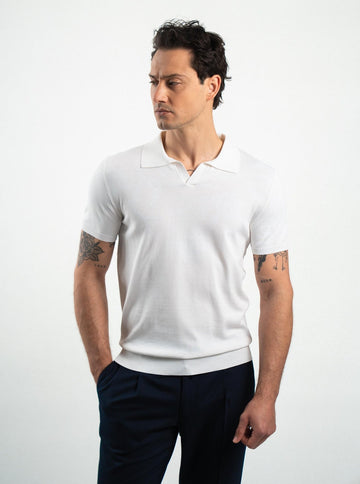 Knit Polo Offwhite