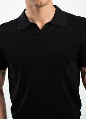 Knit Polo Black