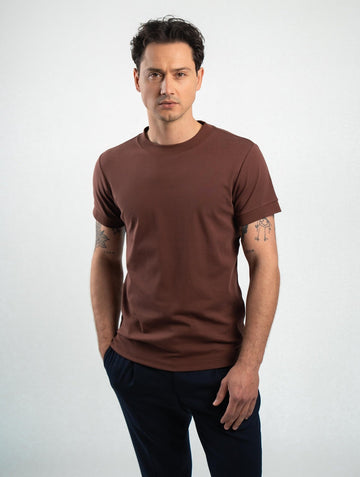 T-Shirt Cotton Dark Brown
