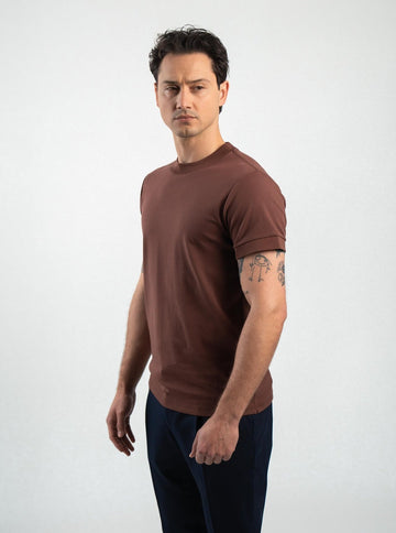 T-Shirt Cotton Dark Brown