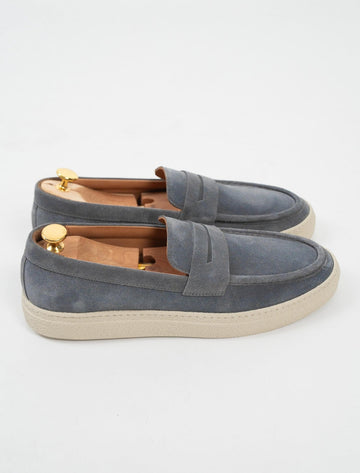 Suede Penny Loafer Grey