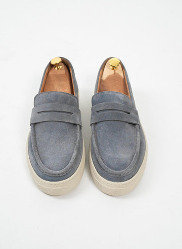 Suede Penny Loafer Grey