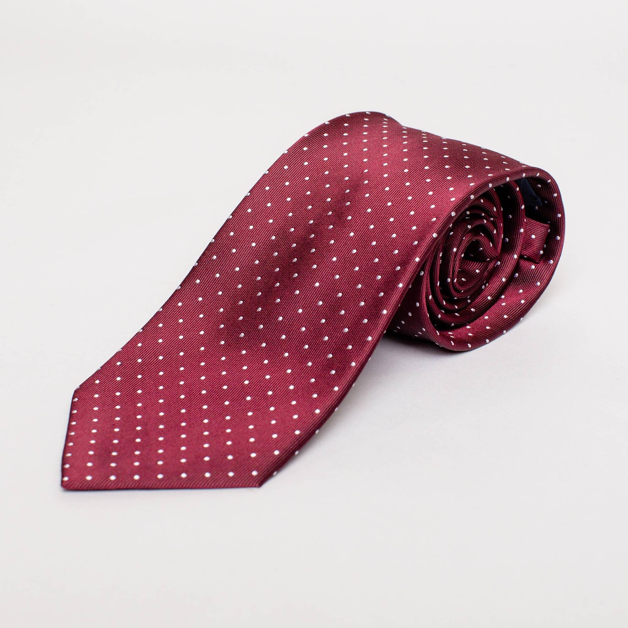 Krawatte Dots Bordeaux - JUCAN GmbH