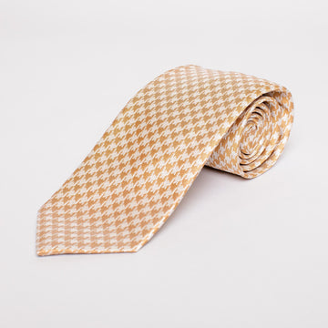 Krawatte Pied-de-poule Gold / Weiss - JUCAN GmbH