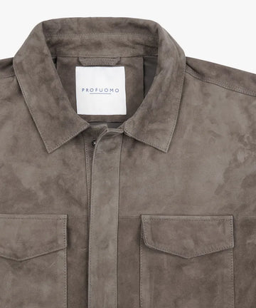 Overshirt Suede Taupe
