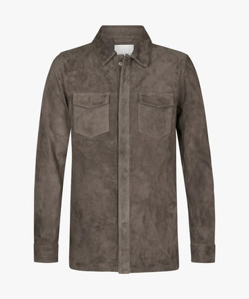 Overshirt Suede Taupe